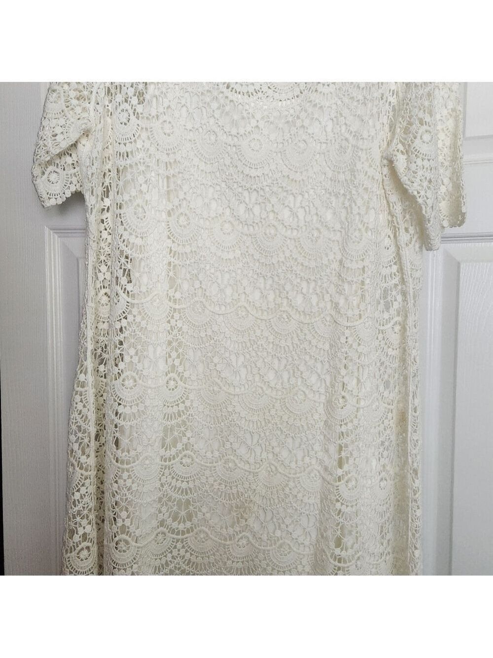 Ralph Lauren White Eyelet Sheath Dress White Lace Formal Mini Dress XXL - Picture 4 of 6